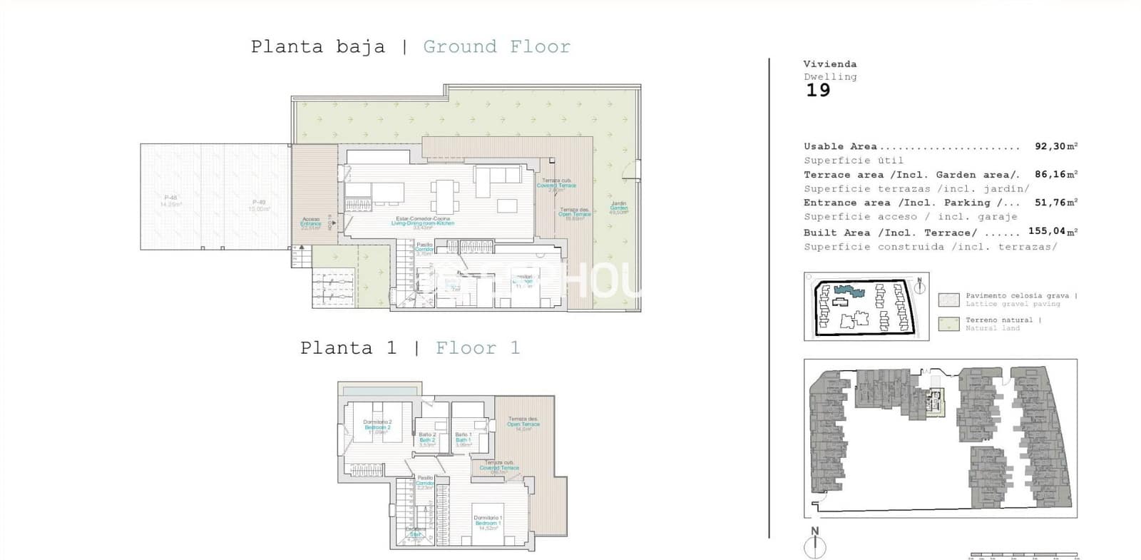 Bungalow de 3 habitaciones en El Vergel / Verger en venta con piscina garaje - 468.000 € (Ref: 9802697)