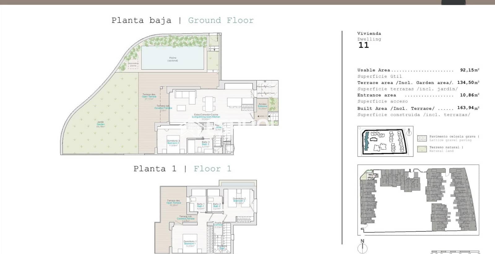 Bungalow de 3 habitaciones en El Vergel / Verger en venta con piscina garaje - 515.000 € (Ref: 9802698)