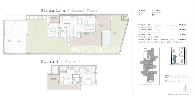 3 sovrum Bungalow till salu i El Vergel / Verger med pool garage - 493 000 € (Ref: 9802709)