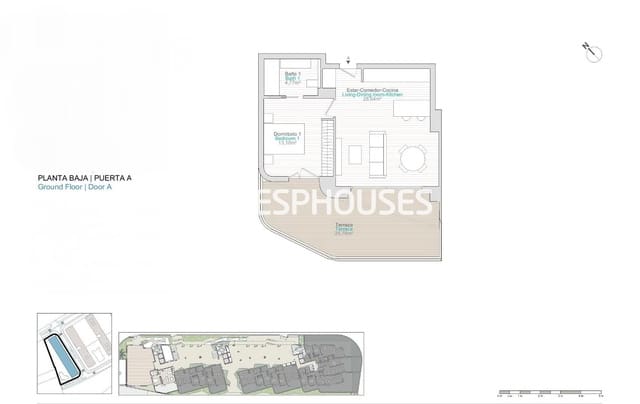 1 slaapkamer Appartement te koop in Platja Vila Joiosa - Platja de Torres, La Villajoyosa / Vila Joiosa met zwembad garage - € 285.000 (Ref: 9846713)