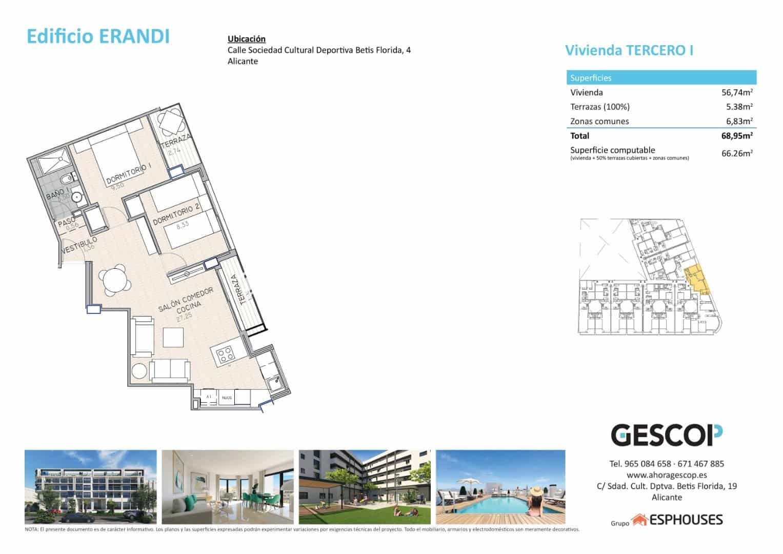 2 soverom Leilighet til salgs i Alicante by med svømmebasseng - € 265 000 (Ref: 9846725)