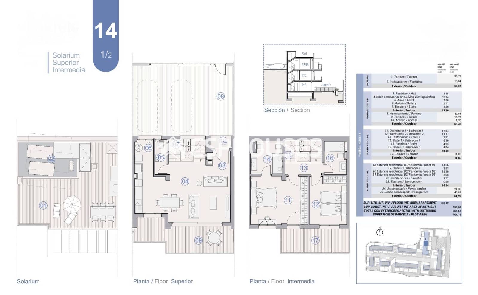 4 makuuhuone Bungalow myytävänä paikassa La Nucia mukana uima-altaan 
autotalli - 551 000 € (Ref: 9846726)