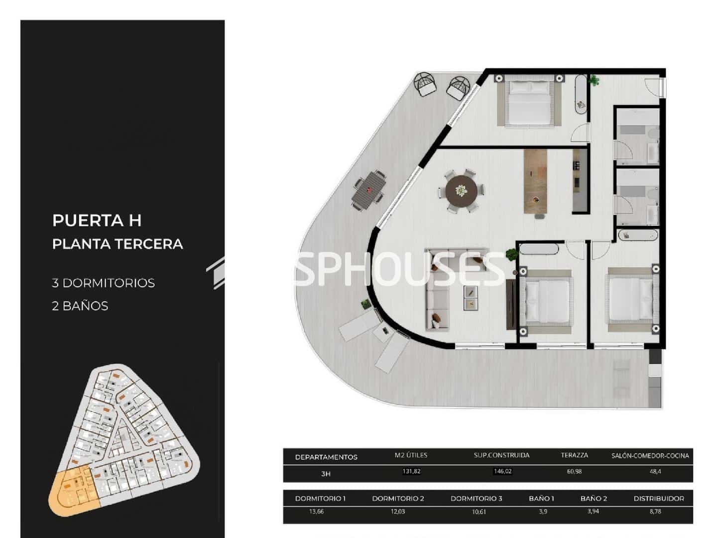 3 sypialnia Apartament na sprzedaż w Calpe / Calp z basenem garażem - 539 261 € (Ref: 9846734)