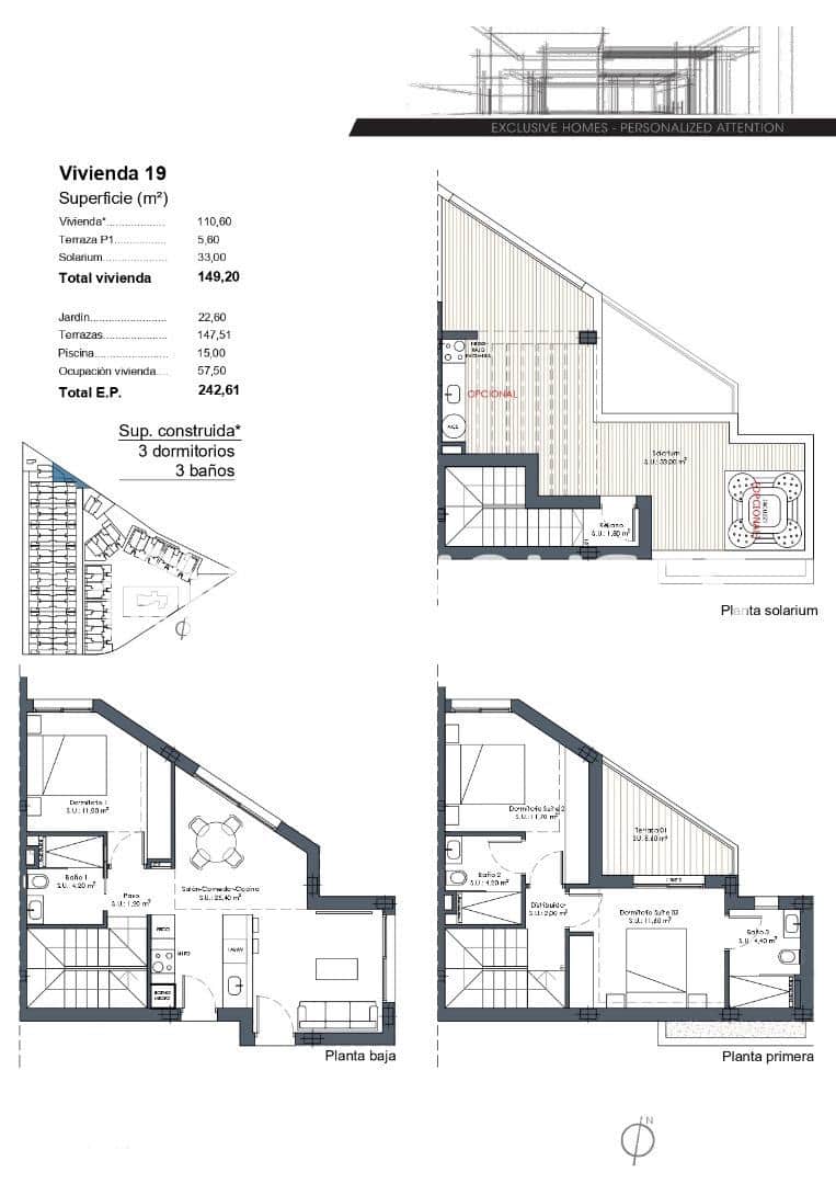 3 chambre Bungalow à vendre à Los Alcazares avec piscine garage - 630 000 € (Ref: 9846742)