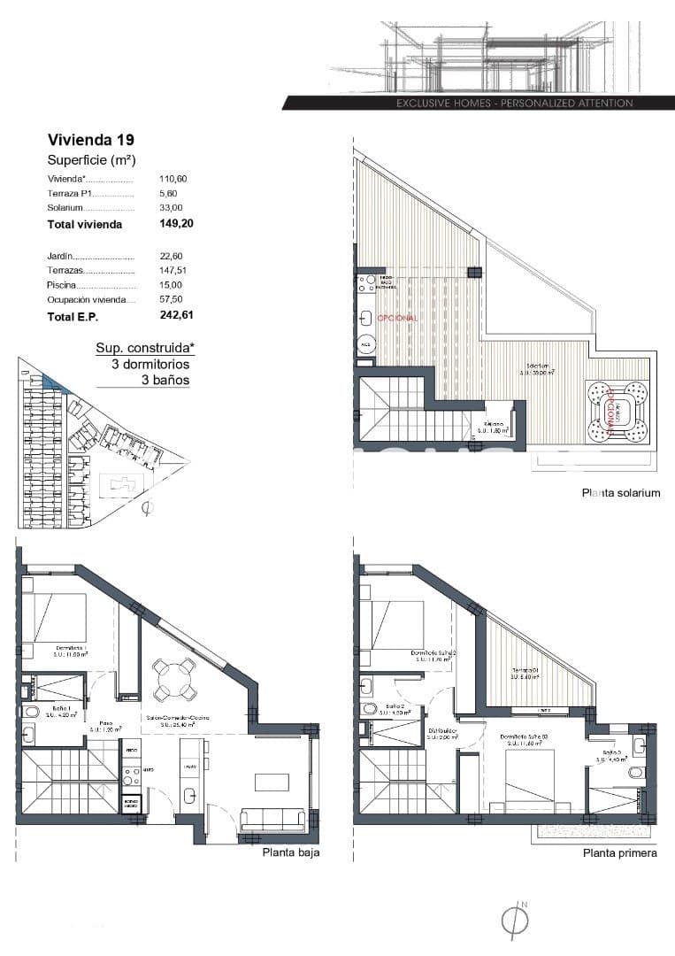 3 soveværelse Lejlighed til salg i Los Alcazares med swimmingpool - € 630.000 (Ref: 9846742)