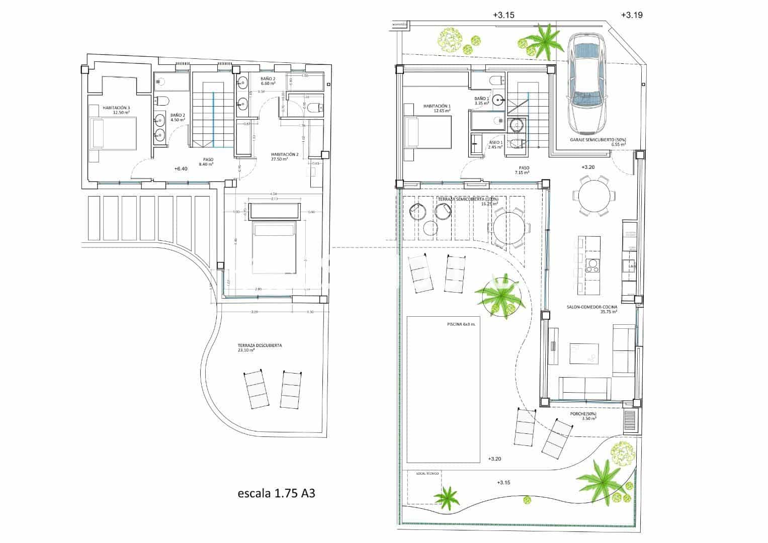 3 quarto Bungalow para venda em Almoradi com piscina garagem - 465 000 € (Ref: 9846749)