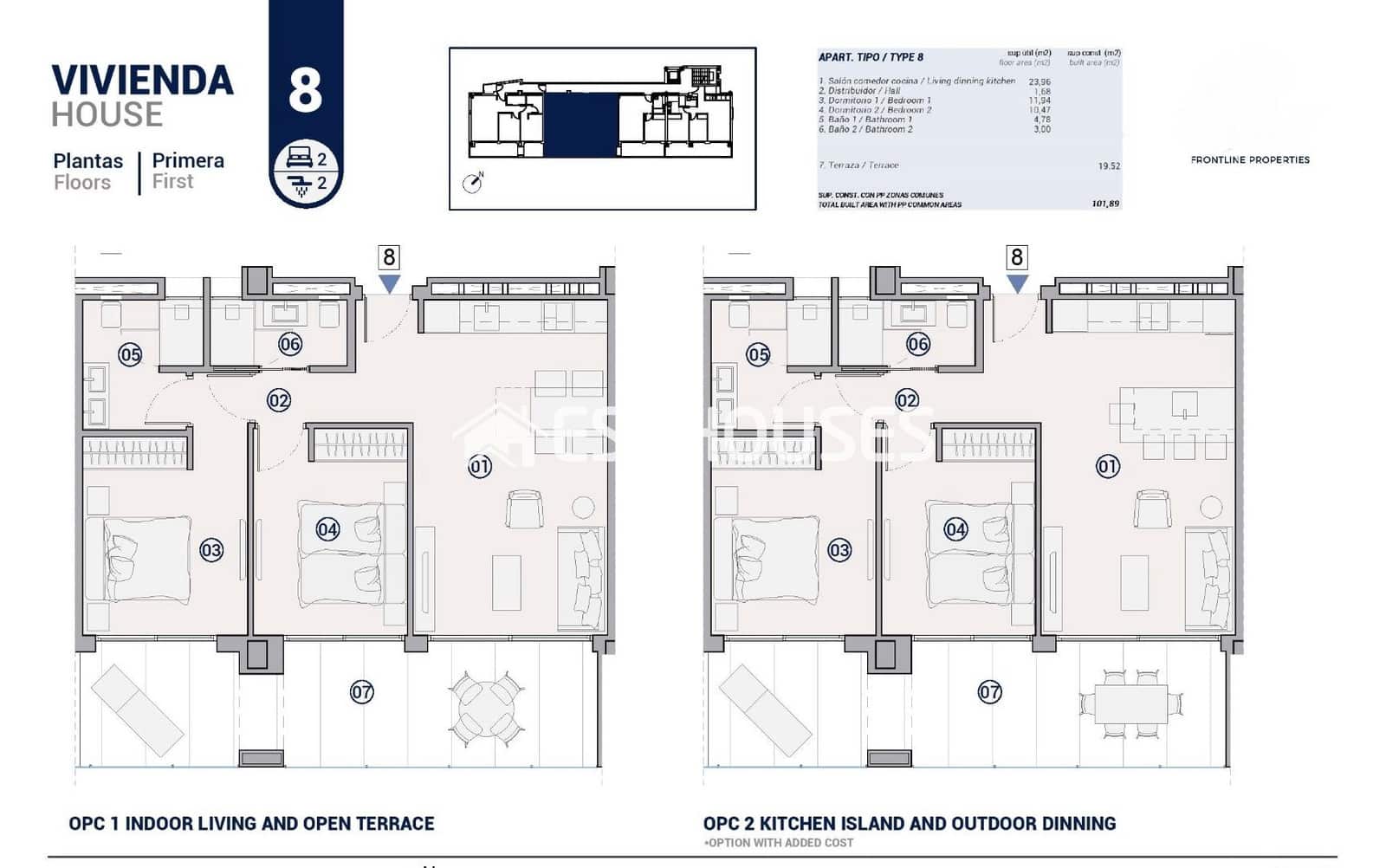 2 quarto Apartamento para venda em La Villajoyosa / Vila Joiosa com piscina - 735 000 € (Ref: 9846755)