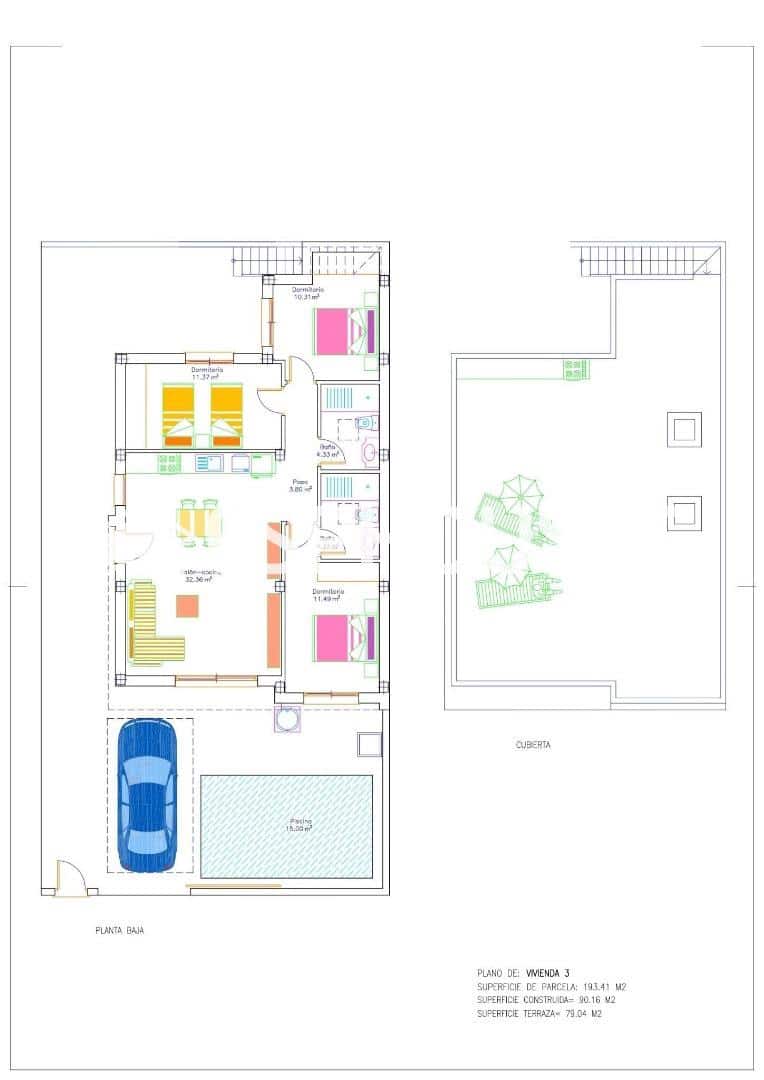 3 soverom Villa til salgs i Torre-Pacheco med svømmebasseng garasje - € 314 900 (Ref: 9860339)