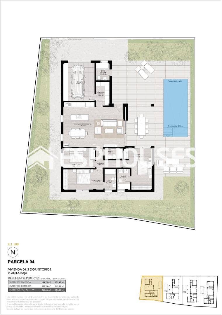 Chalet de 3 habitaciones en Los Cuarteros en venta con piscina garaje - 809.950 € (Ref: 9873754)
