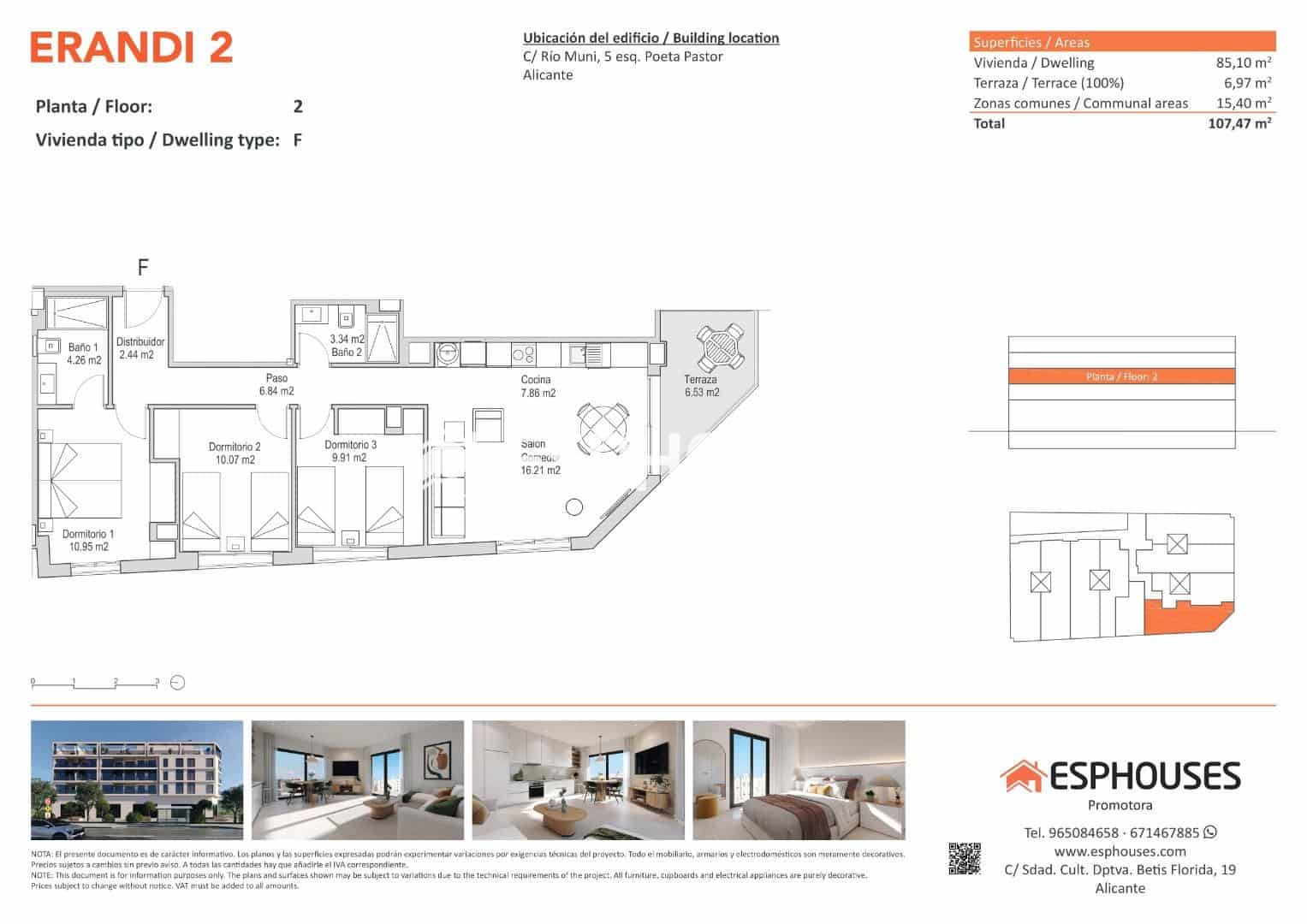 3 soverom Leilighet til salgs i Alicante by med svømmebasseng - € 320 000 (Ref: 9873761)