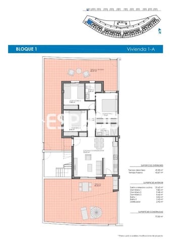 3 chambre Appartement à vendre à Pinar de Campoverde, Pilar de la Horadada avec piscine garage - 314 900 € (Ref: 9885099)