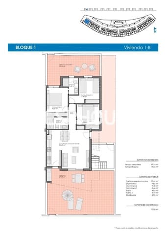 3 soverom Leilighet til salgs i Pinar de Campoverde, Pilar de la Horadada med svømmebasseng - € 284 900 (Ref: 9885100)