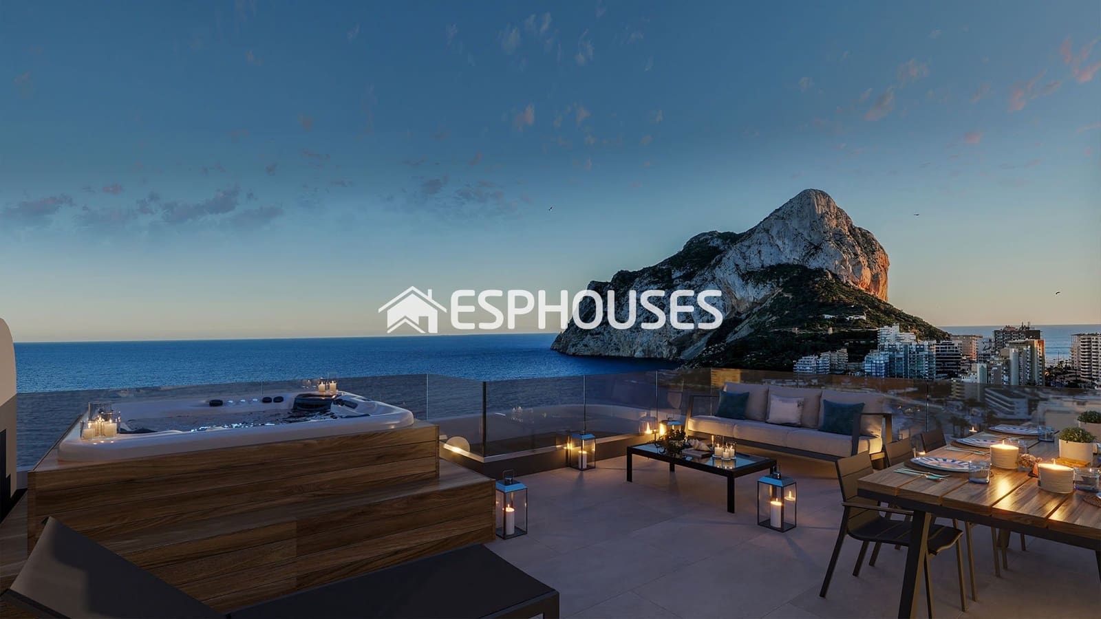 3 quarto Penthouse para venda em Calpe / Calp com piscina garagem - 1 315 000 € (Ref: 9901315)