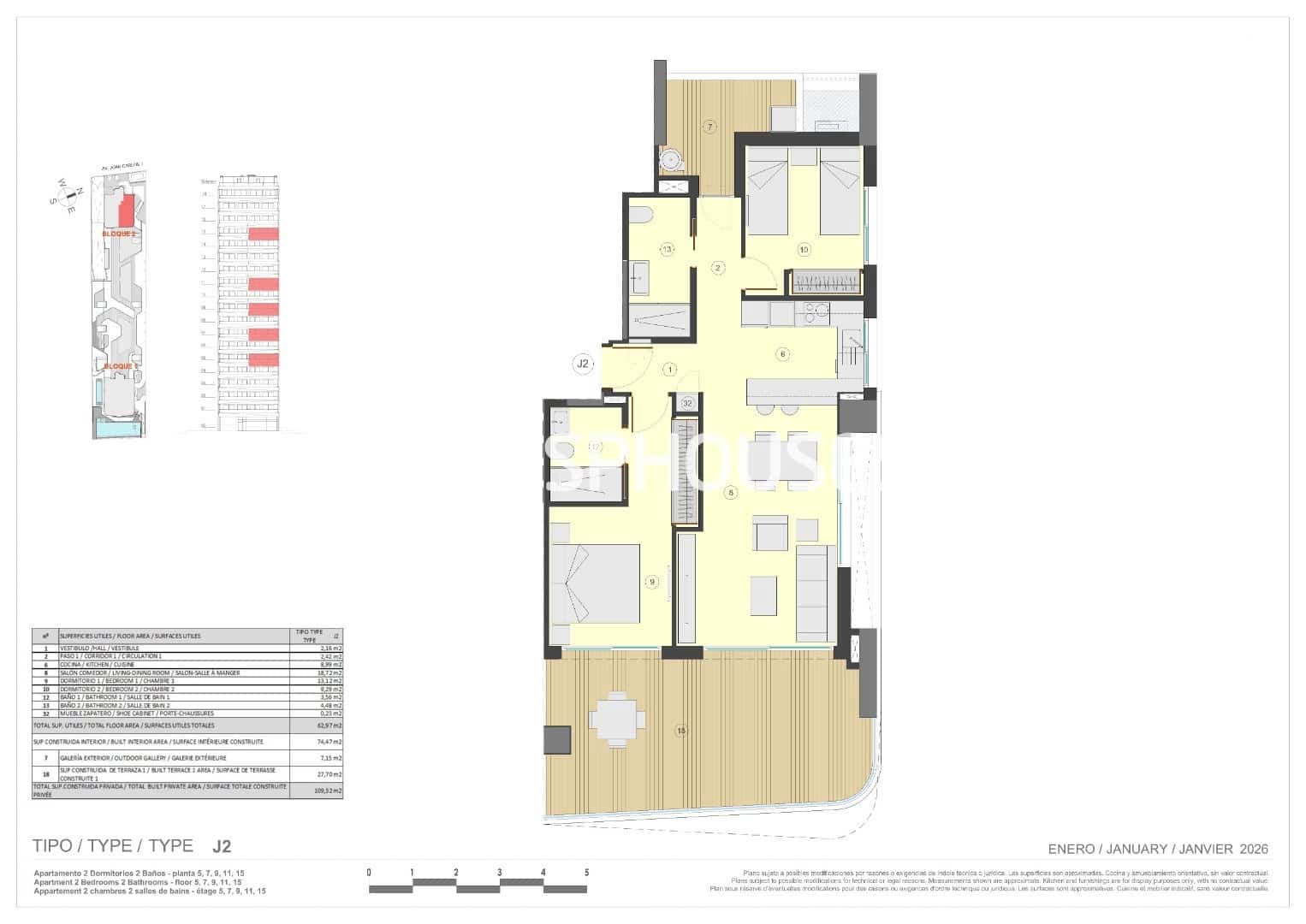 2 soveværelse Lejlighed til salg i Calpe / Calp med swimmingpool garage - € 632.000 (Ref: 9901317)