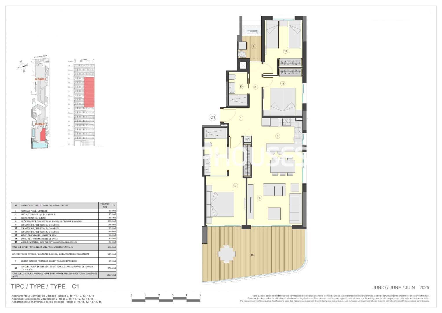 3 soveværelse Lejlighed til salg i Calpe / Calp med swimmingpool garage - € 1.029.000 (Ref: 9901319)