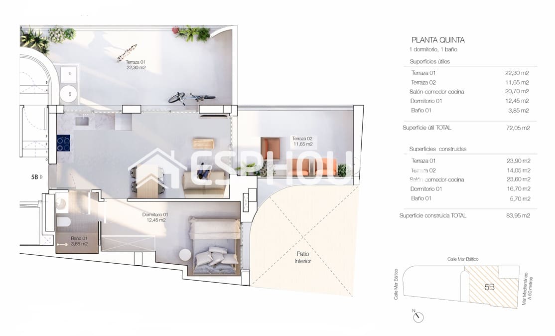 1 soverom Leilighet til salgs i Torrevieja med svømmebasseng garasje - € 399 000 (Ref: 9916145)