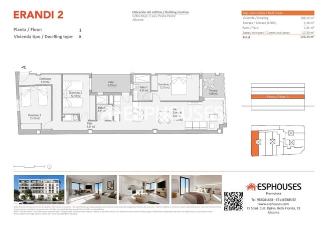 3 quarto Apartamento para venda em Florida Baja, Alicante cidade com piscina - 316 000 € (Ref: 9958167)