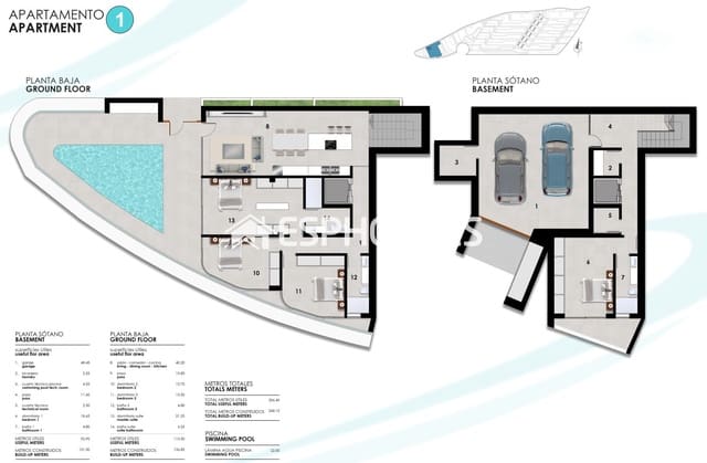4 soveværelse Lejlighed til salg i Maryvilla, Calpe / Calp med swimmingpool garage - € 2.650.000 (Ref: 9973909)