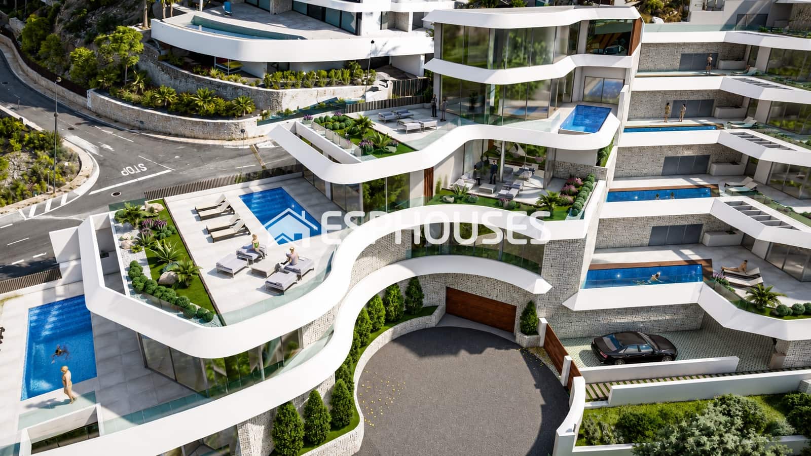 4 soveværelse Lejlighed til salg i Calpe / Calp med swimmingpool garage - € 2.650.000 (Ref: 9973909)