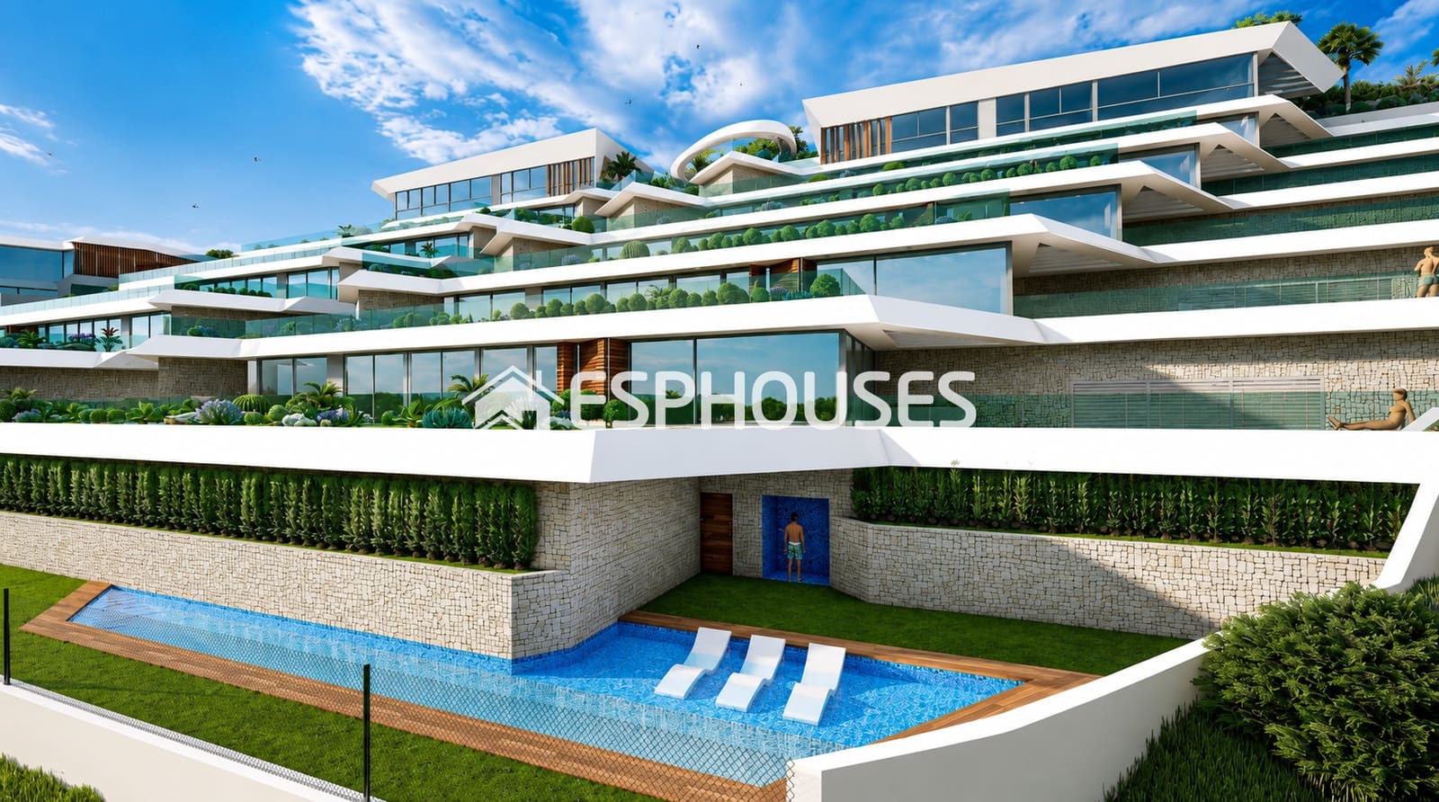 4 soveværelse Lejlighed til salg i Calpe / Calp med swimmingpool garage - € 2.650.000 (Ref: 9973909)