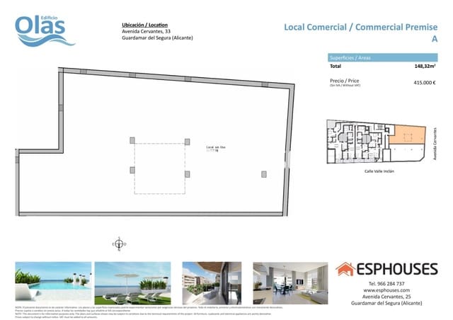 Erhverv til salg i Guardamar Playa, Guardamar del Segura - € 415.000 (Ref: 9973912)