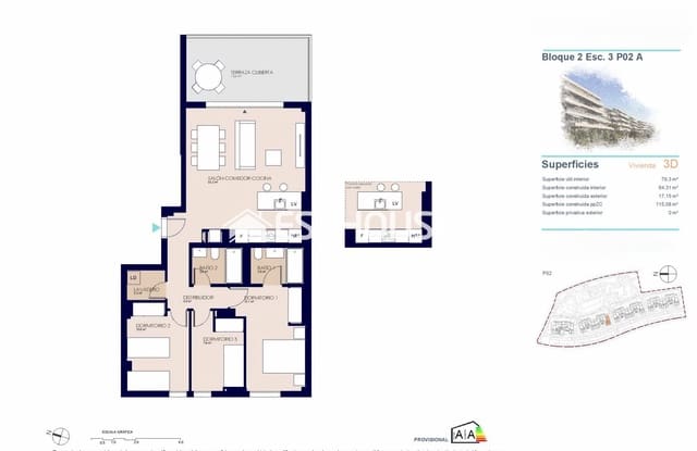 3 soverom Leilighet til salgs i El Vergel / Verger med svømmebasseng garasje - € 410 000 (Ref: 9987307)