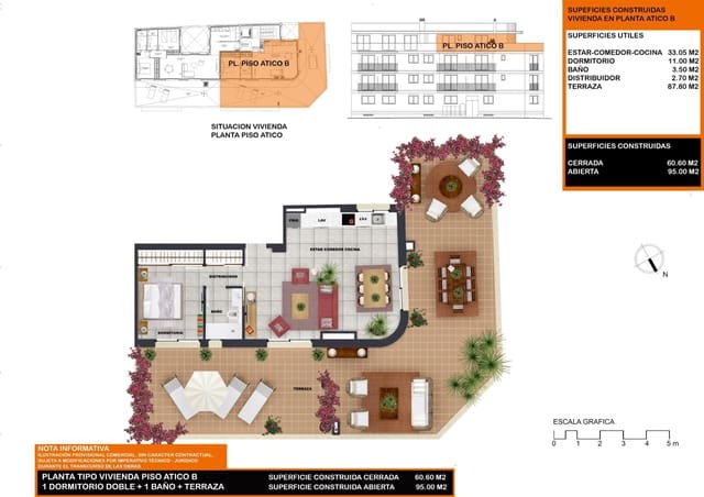 1 Zimmer Penthouse zu verkaufen in Palma de Mallorca - 380.000 € (Ref: 9031392)