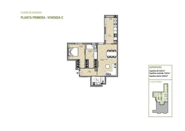 2 quarto Apartamento para venda em Centro, Palma de Mallorca - 360 000 € (Ref: 9057729)