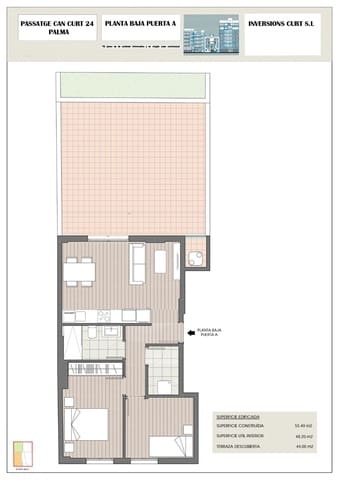 2 quarto Apartamento para venda em Pere Garau, Palma de Mallorca - 355 000 € (Ref: 9367377)