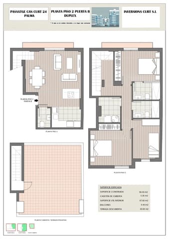 3 makuuhuone Huoneisto myytävänä paikassa Pere Garau, Palma de Mallorca - 499 000 € (Ref: 9374571)