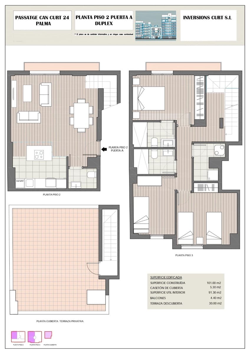 3 bedroom Apartment for sale in Palma de Mallorca - € 499,000 (Ref: 9374572)