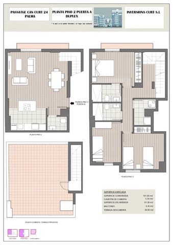 3 soveværelse Lejlighed til salg i Pere Garau, Palma de Mallorca - € 499.000 (Ref: 9374572)