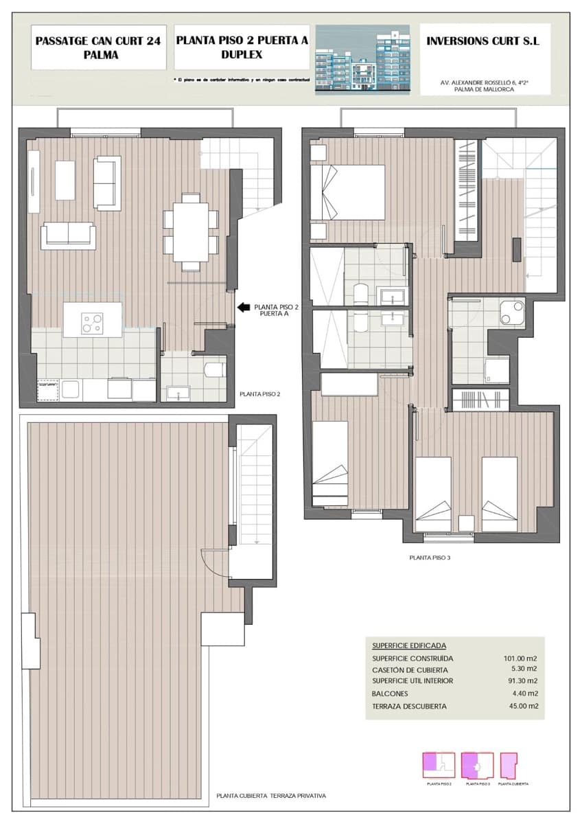 3 soveværelse Lejlighed til salg i Palma de Mallorca - € 499.000 (Ref: 9374572)