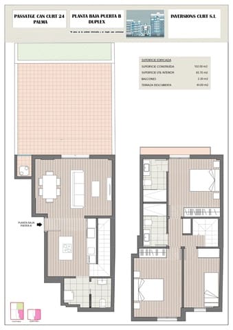 3 soverom Leilighet til salgs i Pere Garau, Palma de Mallorca - € 499 000 (Ref: 9374573)