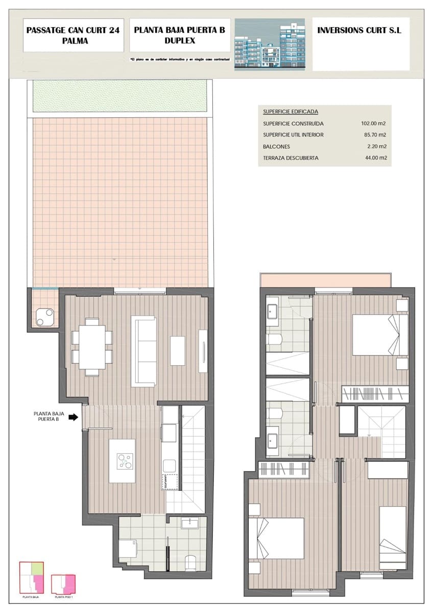 3 quarto Apartamento para venda em Palma de Mallorca - 499 000 € (Ref: 9374573)