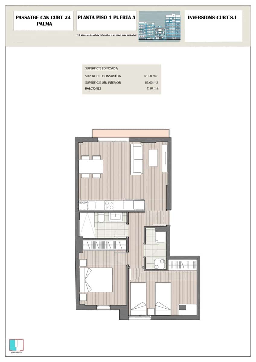 2 bedroom Flat for sale in Palma de Mallorca - € 315,000 (Ref: 9374574)