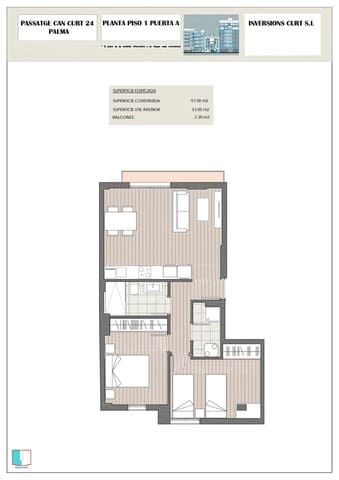 2 camera da letto Appartamento in vendita in Pere Garau, Palma de Mallorca - 315.000 € (Rif: 9374574)