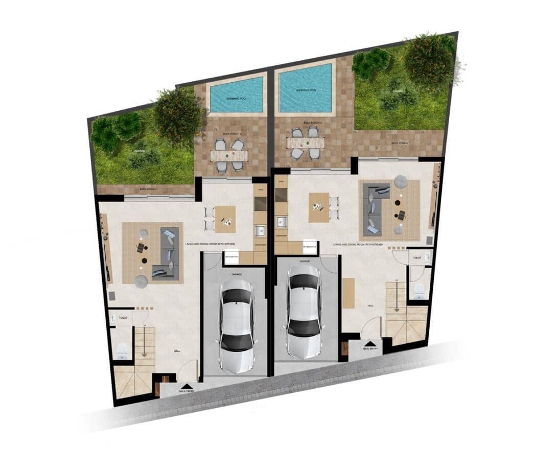 3 soveværelse Semi-Rækkehus til salg i Sa Cabaneta / La Cabaneta med swimmingpool garage - € 740.000 (Ref: 7379557)