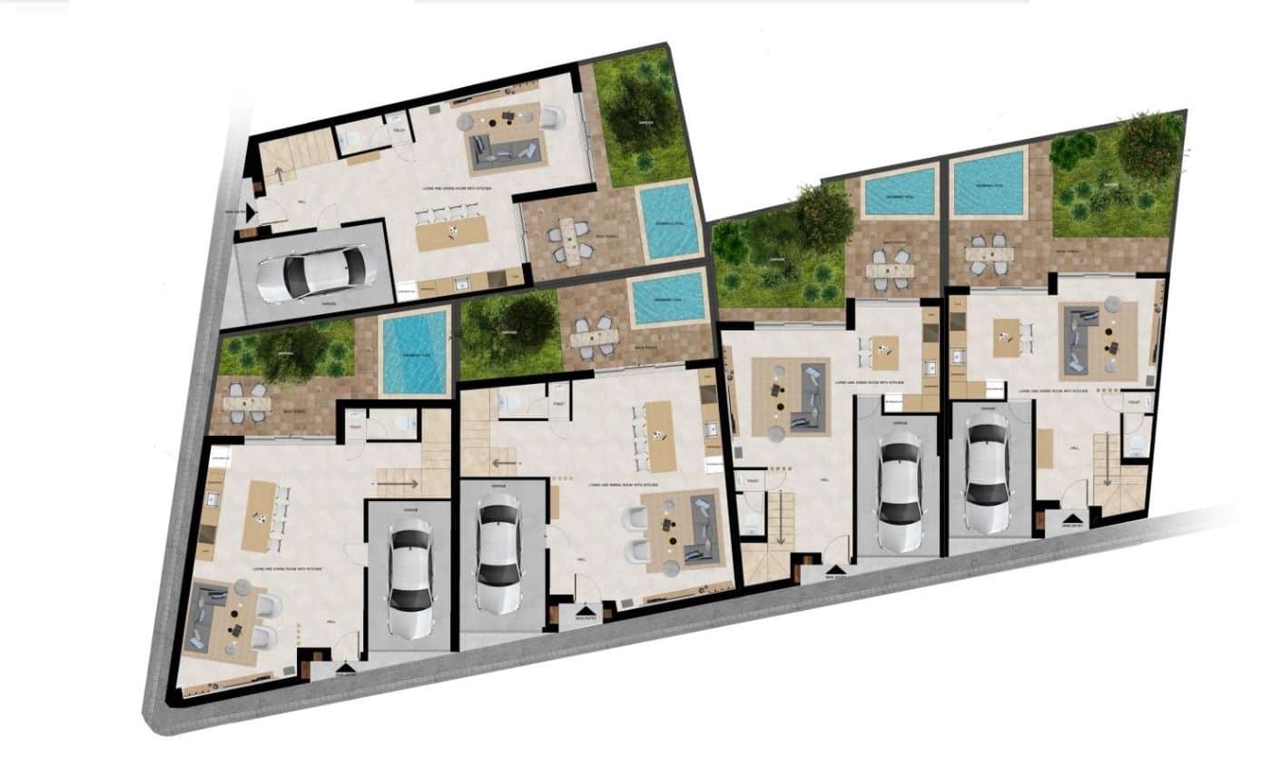3 soveværelse Semi-Rækkehus til salg i Sa Cabaneta / La Cabaneta med swimmingpool garage - € 740.000 (Ref: 7379557)