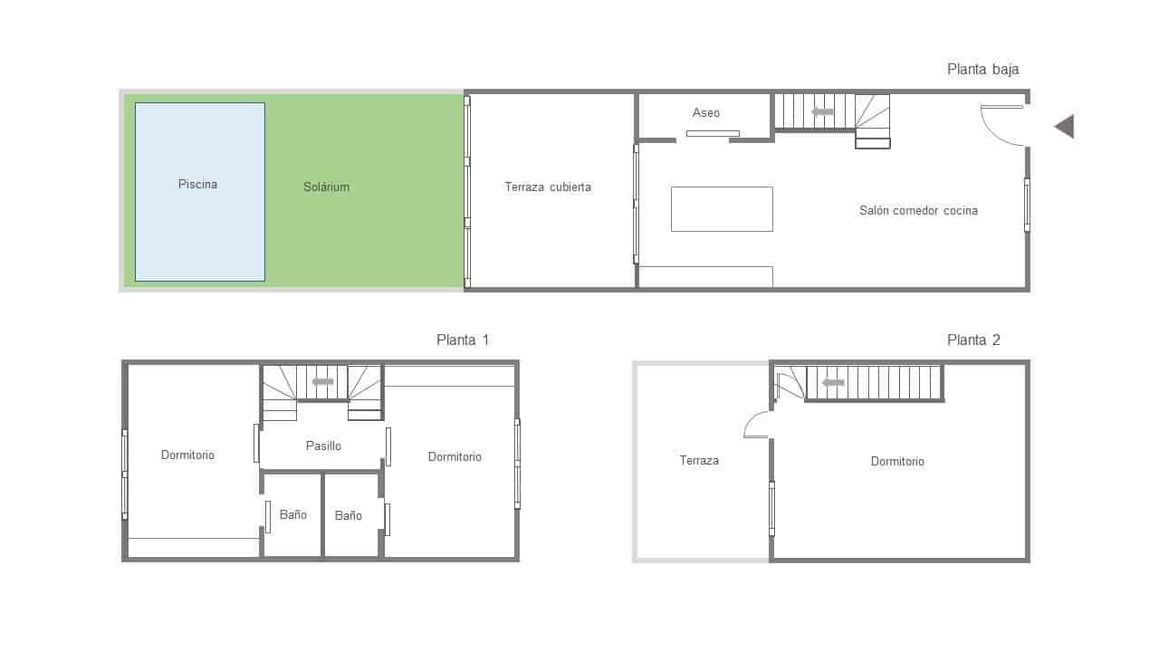 3 camera da letto Villetta a Schiera in vendita in Palma de Mallorca con piscina - 745.000 € (Rif: 9317971)