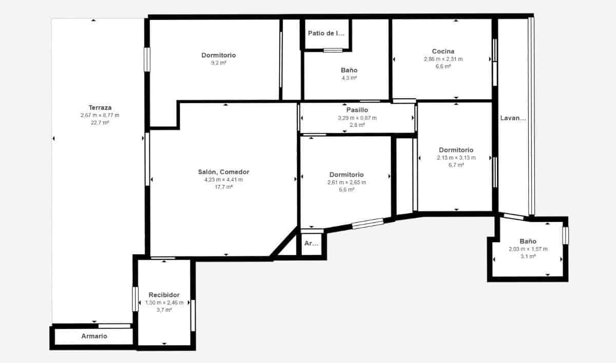 3 soverom Penthouse til salgs i Palma de Mallorca - € 359 000 (Ref: 9804484)
