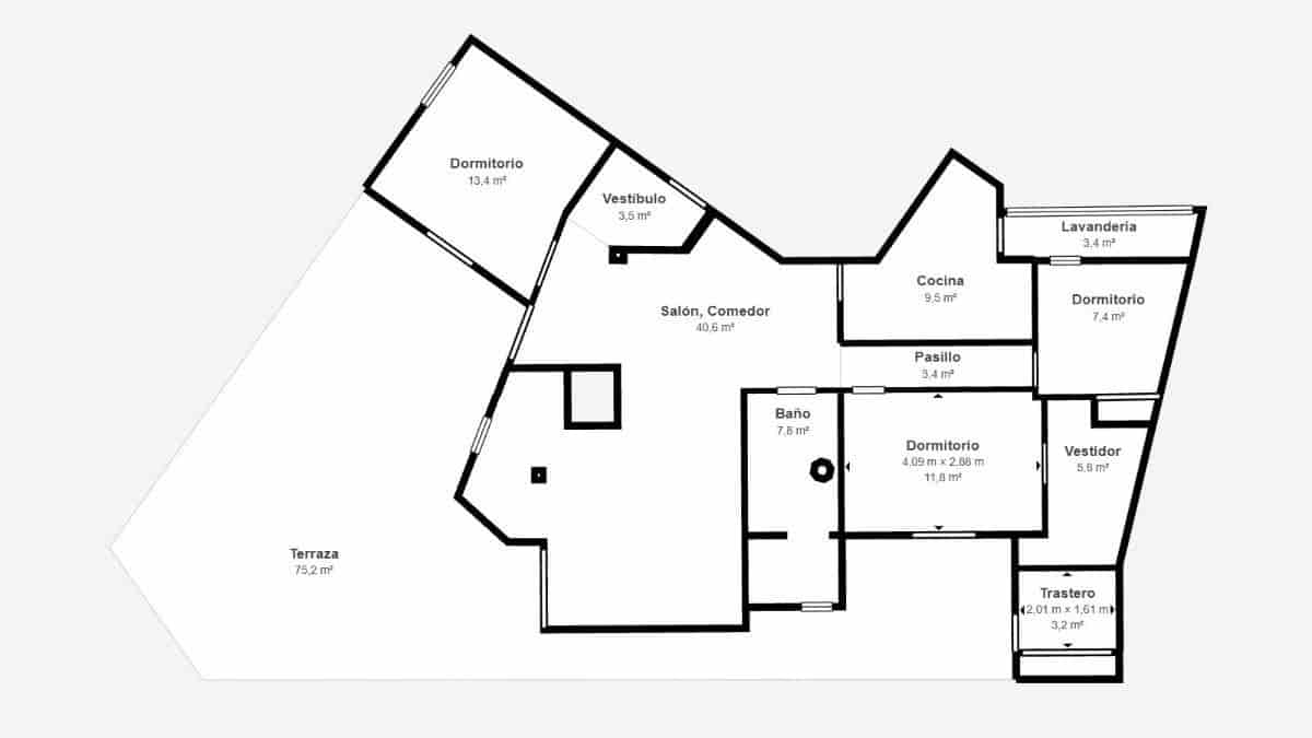 3 Zimmer Penthouse zu verkaufen in Palma de Mallorca - 530.000 € (Ref: 9898929)