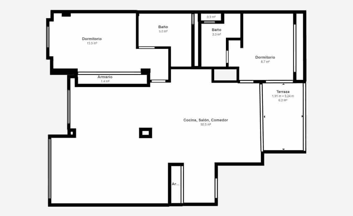 2 bedroom Flat for sale in Palma de Mallorca with garage - € 865,000 (Ref: 9929508)