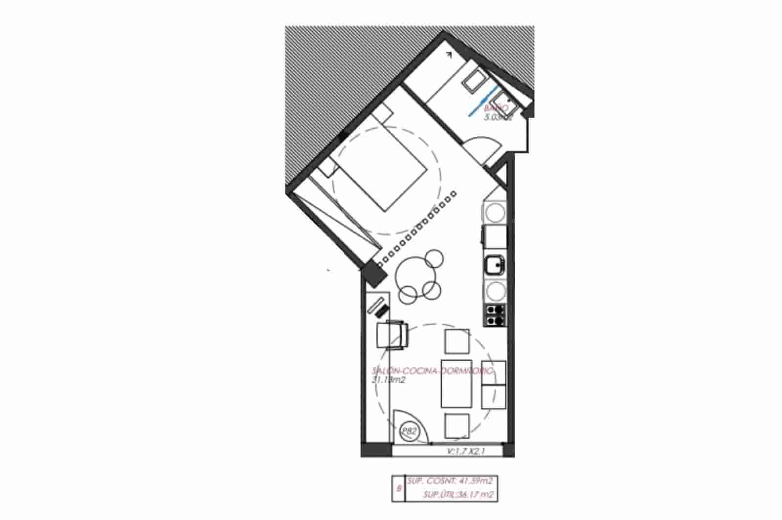 1 camera da letto Loft in vendita in Granada citta - 134.900 € (Rif: 10062203)