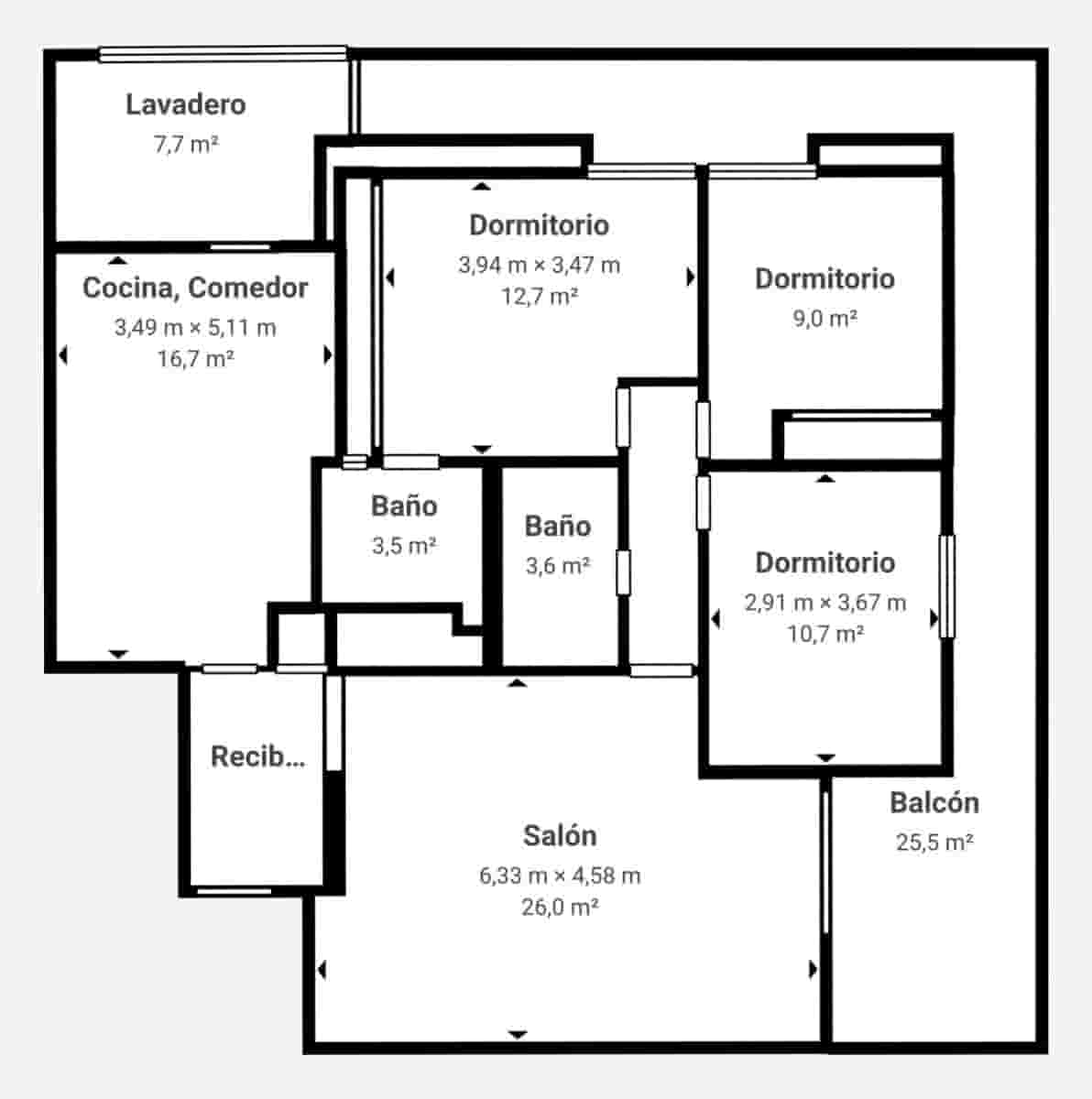 3 sovrum Lägenhet till salu i Granada stad med garage - 469 000 € (Ref: 10155484)