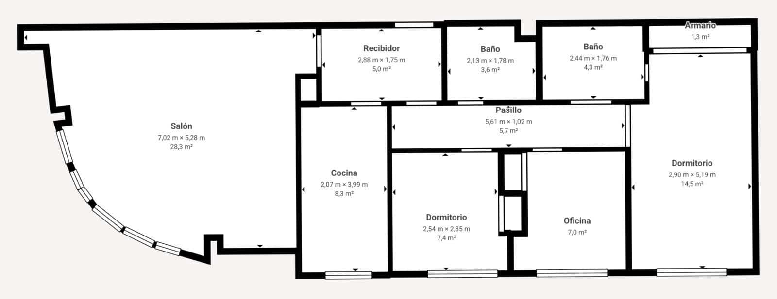 3 Zimmer Wohnung zu verkaufen in Granada Stadt mit Garage - 439.000 € (Ref: 10159645)