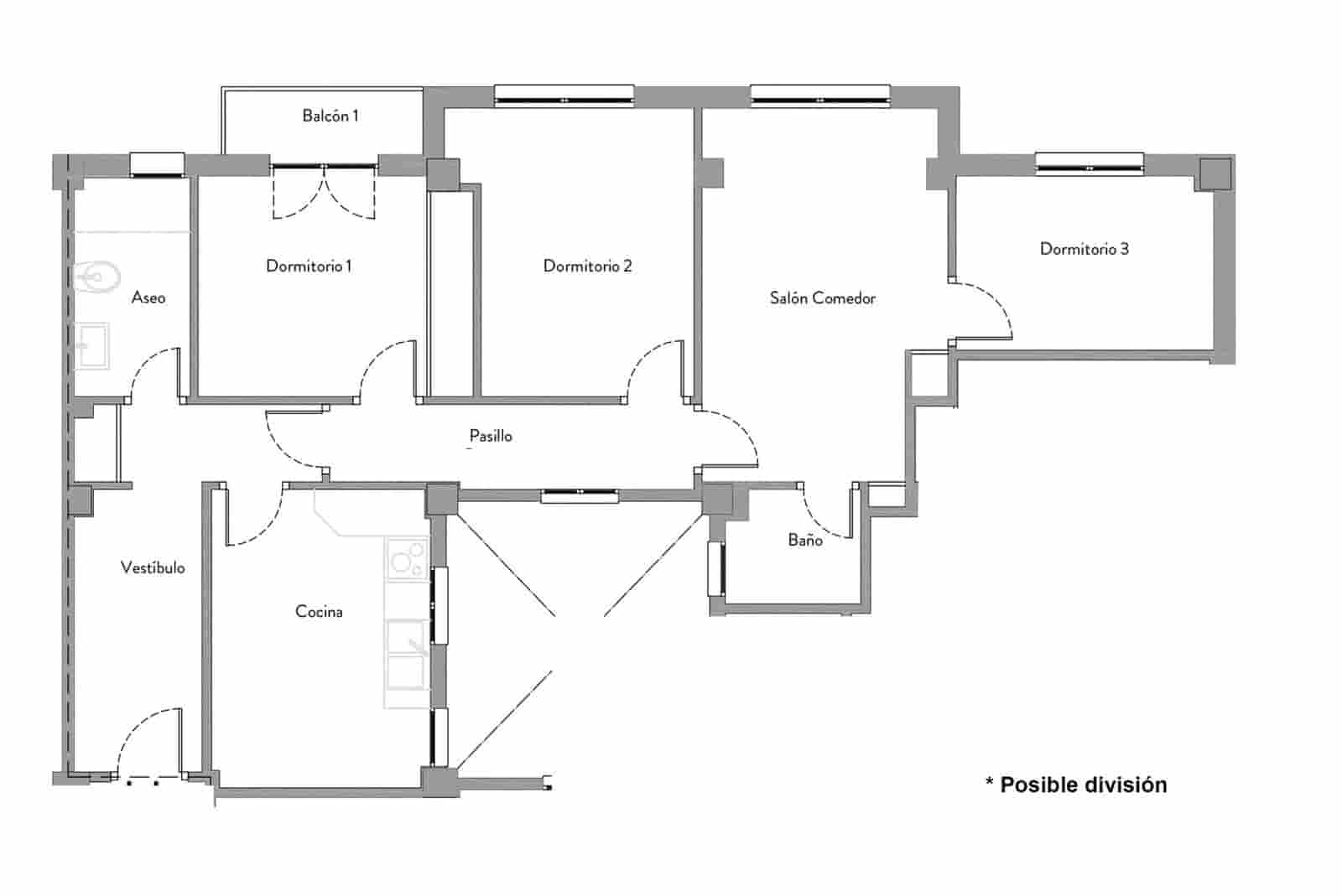 3 soveværelse Lejlighed til salg i Granada by - € 240.000 (Ref: 9403300)