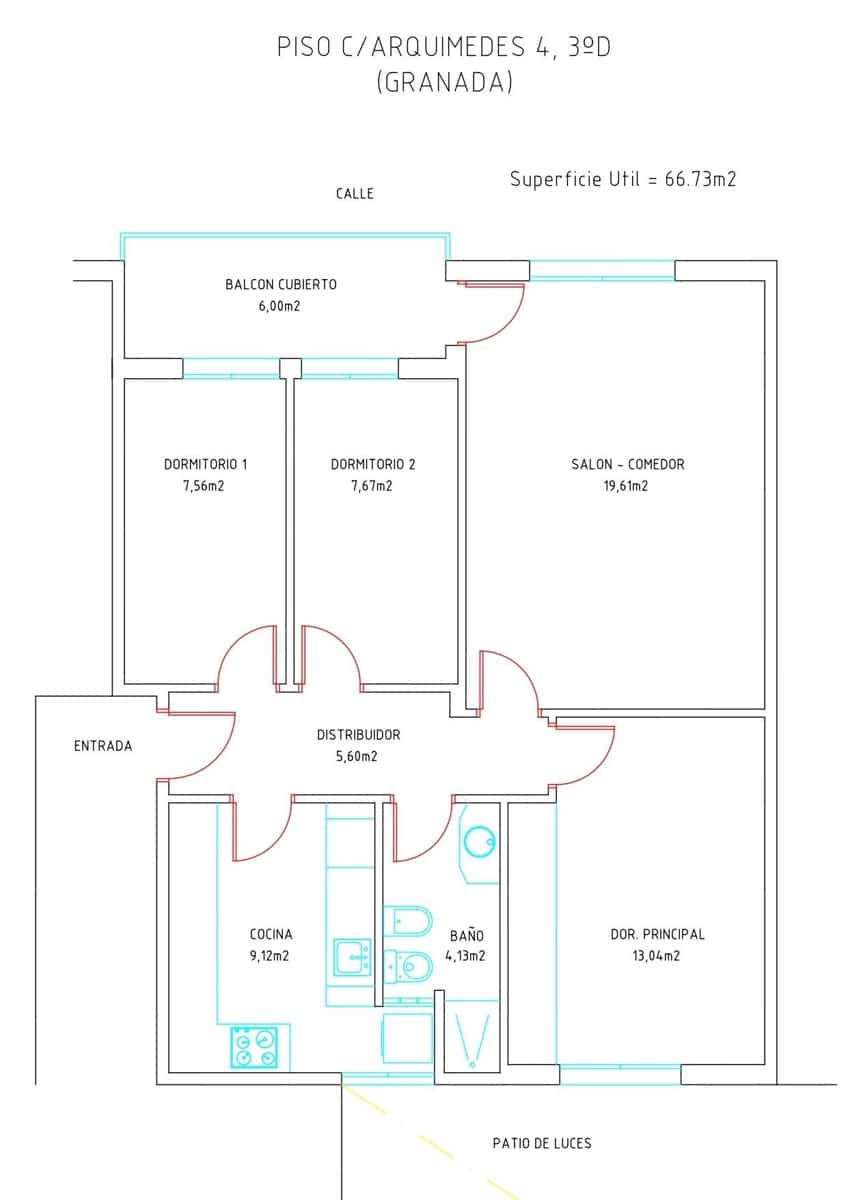 3 camera da letto Appartamento in vendita in Granada citta - 158.000 € (Rif: 9450479)