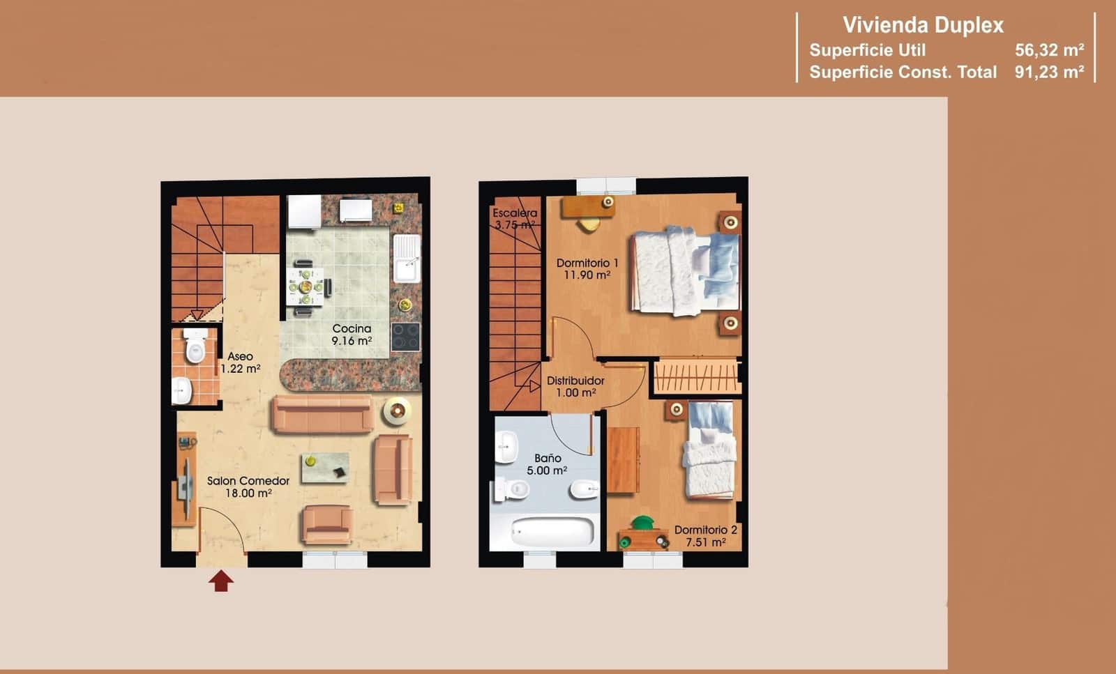 2 sovrum Lägenhet till salu i Granada stad - 245 000 € (Ref: 9752297)
