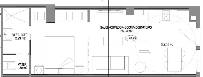 1 soveværelse Studio til salg i Granada by - € 137.900 (Ref: 9825069)